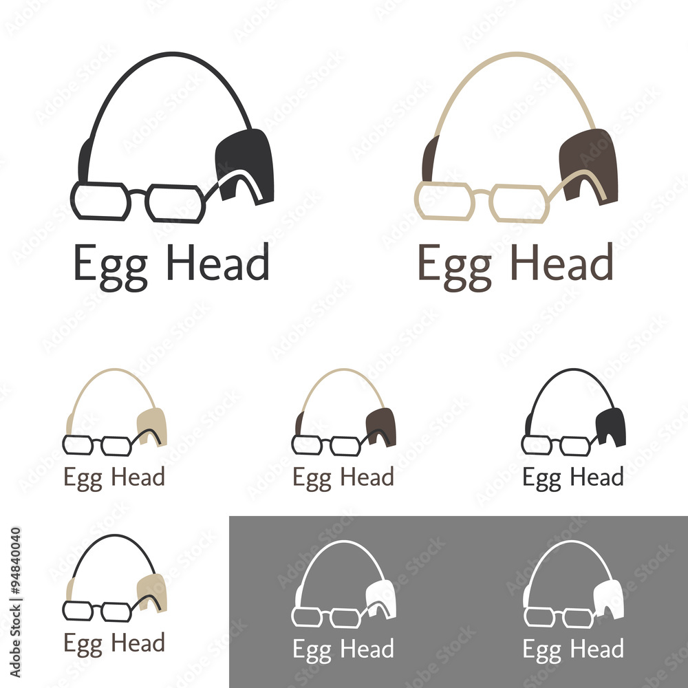 Ταπετσαρία Egg Head Logo Template Set For A Doctor, Scientist, Lawyer, Acco