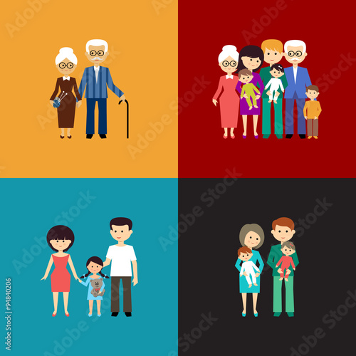Flat set of family life