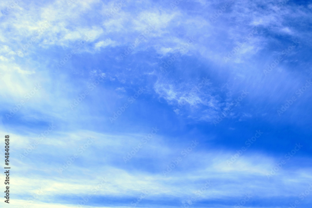 Blue sky with tiny clouds background
