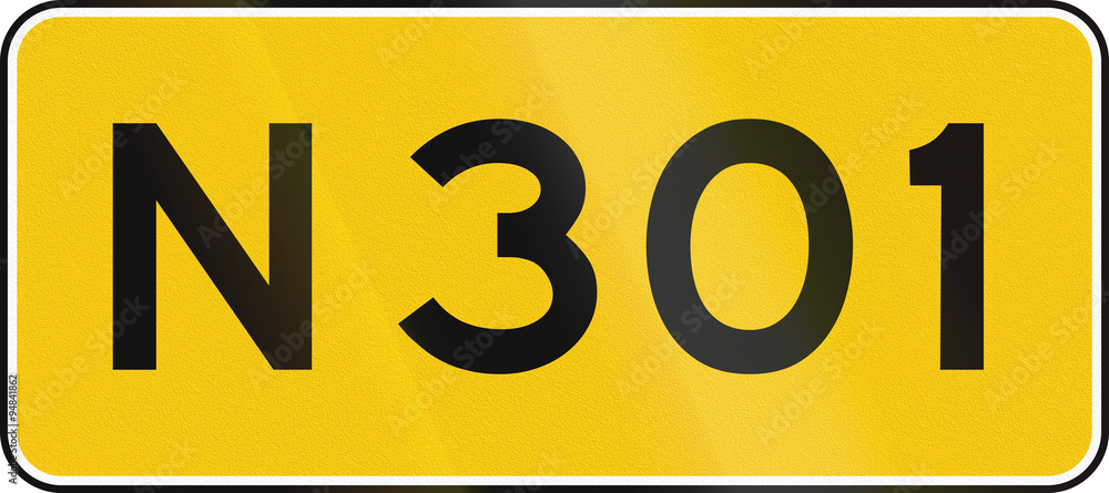 A Dutch numbered road shield of a provincial road A Dutch numbered road shield of a provincial road