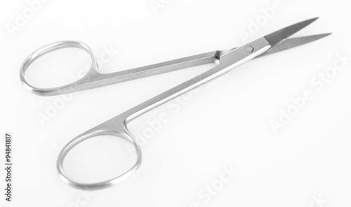 Surgery scissors isolated on white