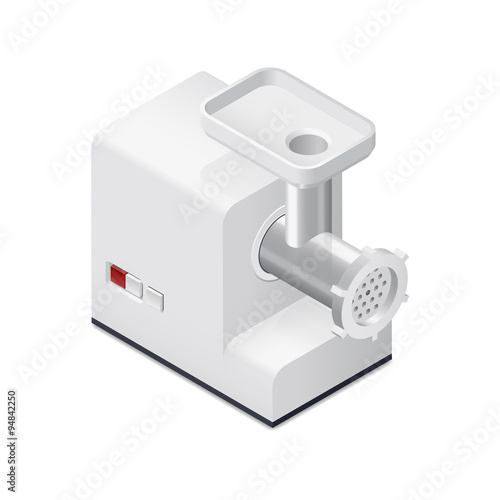 Meat mincer detailed isometric icon