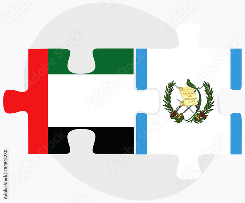 United Arab Emirates and Guatemala Flags