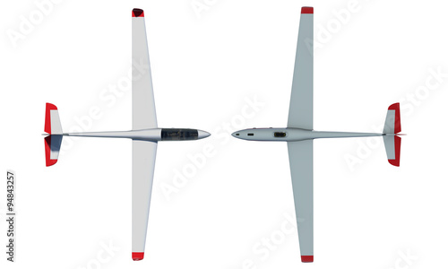 Twin seater glider render set