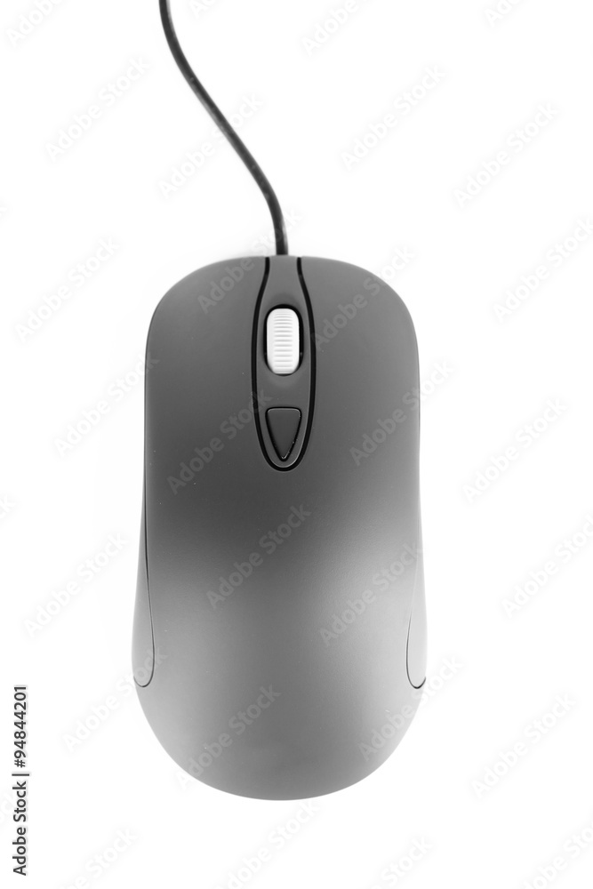 Computer mouse with cord isolated on white background Computer mouse with cord isolated on white background