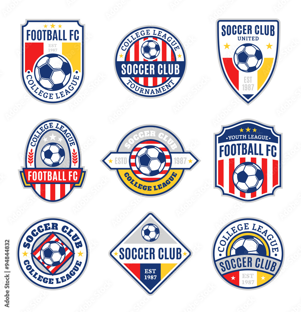 Set of Soccer Football Club Logo