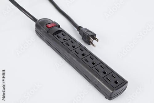 Картината върху платно black surge protector  on white background