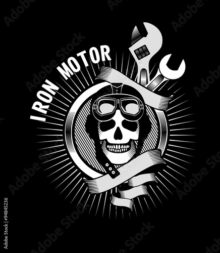 Skull in helmet
