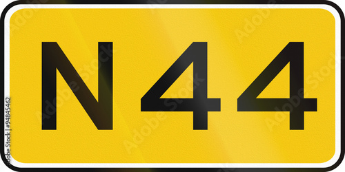 A Dutch numbered road shield of a provincial road
