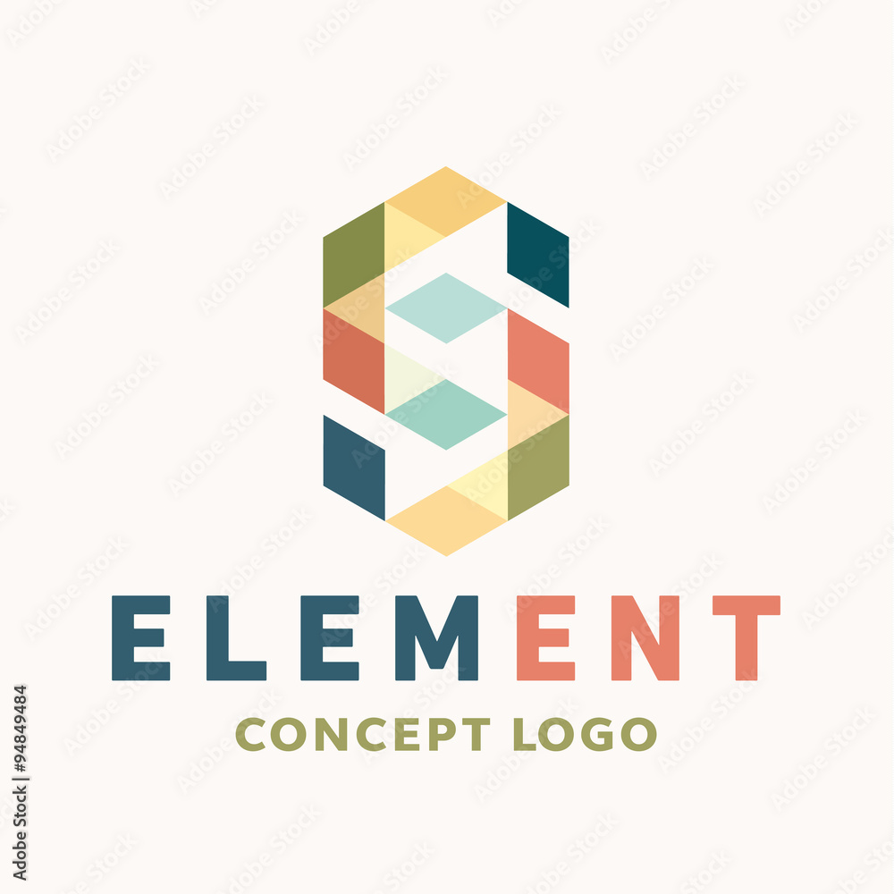 Logo element volume and flat polygon style vector icon of high-quality beautiful yellow sign Logo element volume and flat polygon style vector icon of high-quality beautiful yellow sign