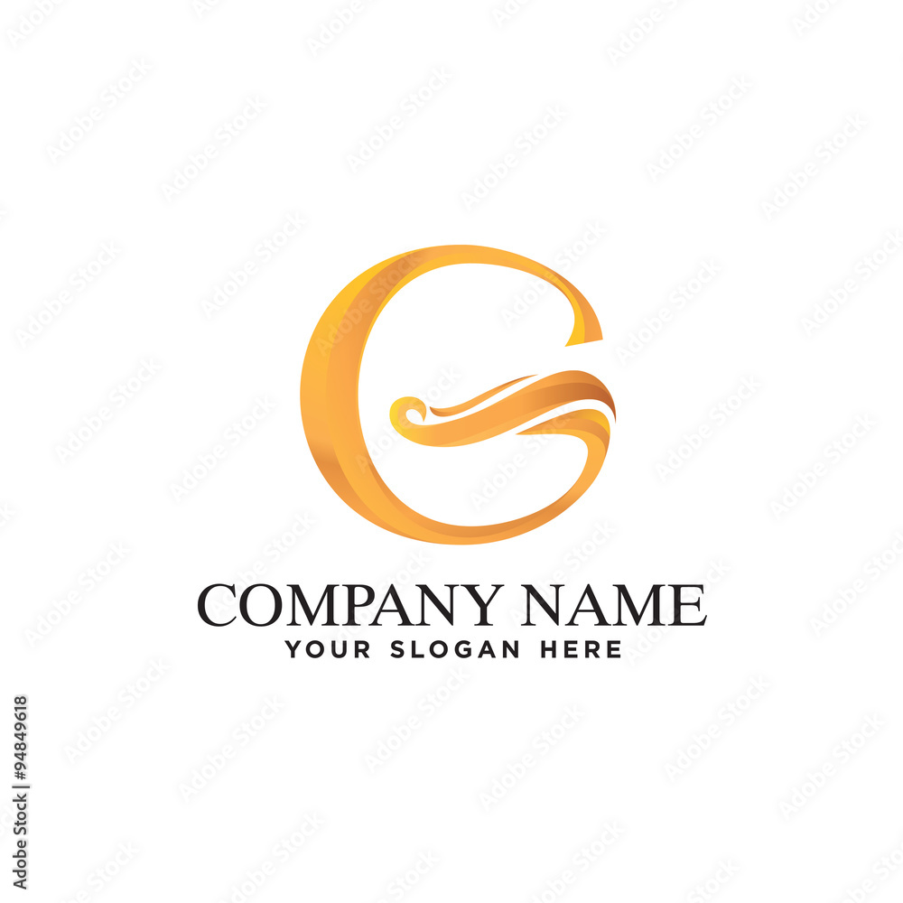 Fototapeta premium Classic initial G logo company elegant simple