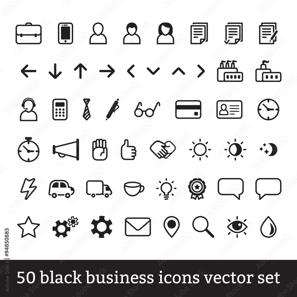 Big business icons vector set (black) Big business icons vector set (black)