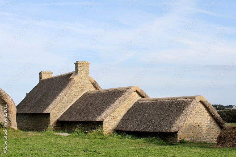 chaumières bretonnes, hameau de Ménéham,kerlouan,bretagne,finistère chaumières bretonnes, hameau de Ménéham,kerlouan,bretagne,finistère