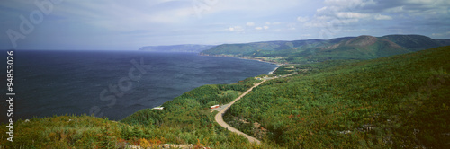 Fototapeta Naklejka Na Ścianę i Meble -  Panoramic view of Pleasant Bay in Cape Breton, Nova Scotia, Canada