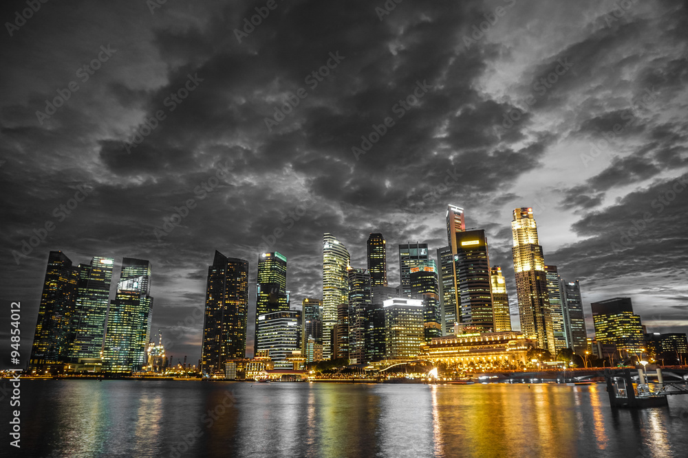 Beeindruckende Skyline in Singapur