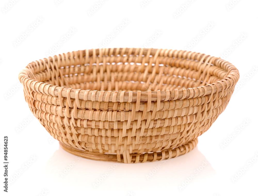 weave wicker basket isolated on white background weave wicker basket isolated on white background