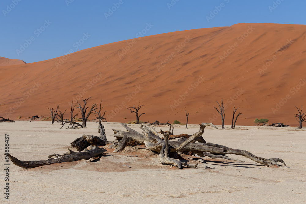 Obraz premium beautiful sunrise landscape of hidden Dead Vlei