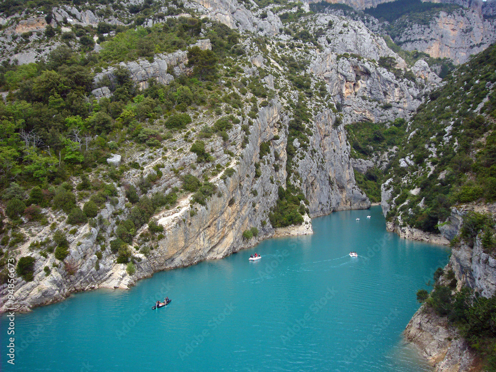 Lac de Sainte-Croix in der Verdon-Schlucht, Südfrankreich 