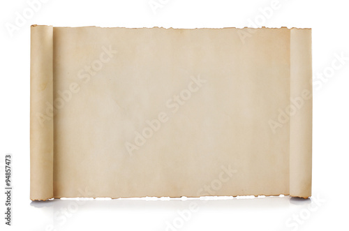 Cuadro en lienzo parchment scroll isolated on white
