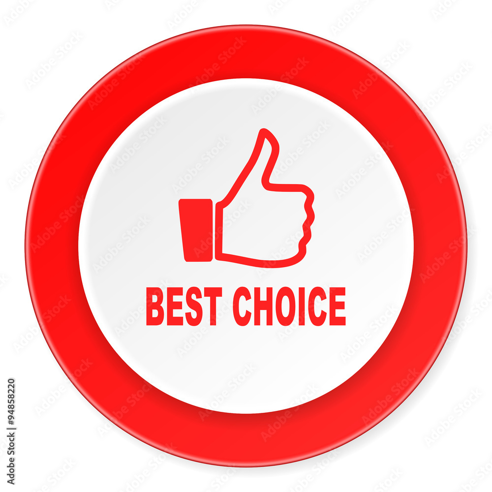 best choice red circle 3d modern design flat icon on white background best choice red circle 3d modern design flat icon on white background