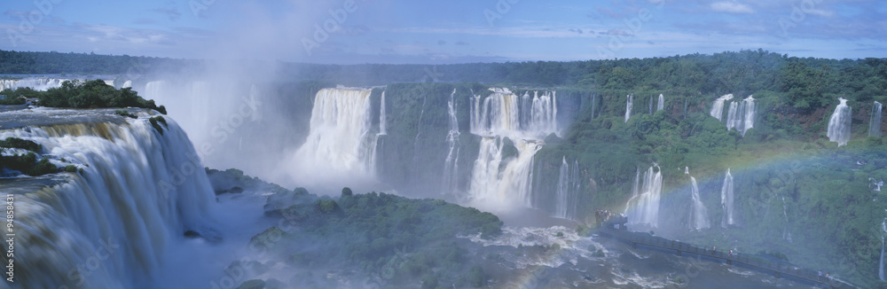 Panoramic view of Iguazu Waterfalls in Parque Nacional Iguazu, Salto Floriano, Brazil Panoramic view of Iguazu Waterfalls in Parque Nacional Iguazu, Salto Floriano, Brazil