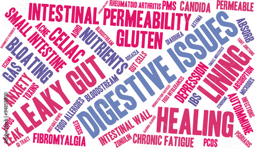 Digestive Issues word cloud on a white background. 