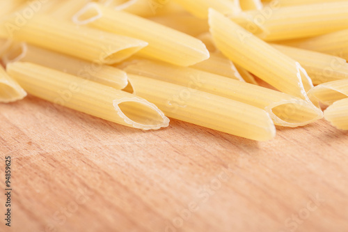 raw the pasta closeup