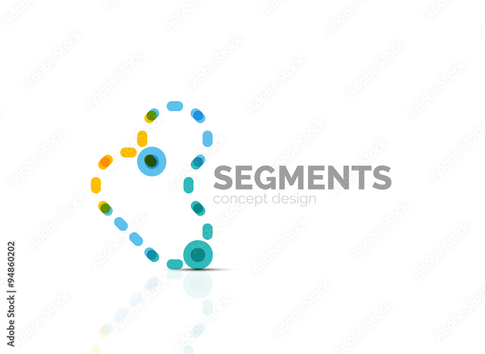 Vector outline minimal abstract geometric logo Vector outline minimal abstract geometric logo