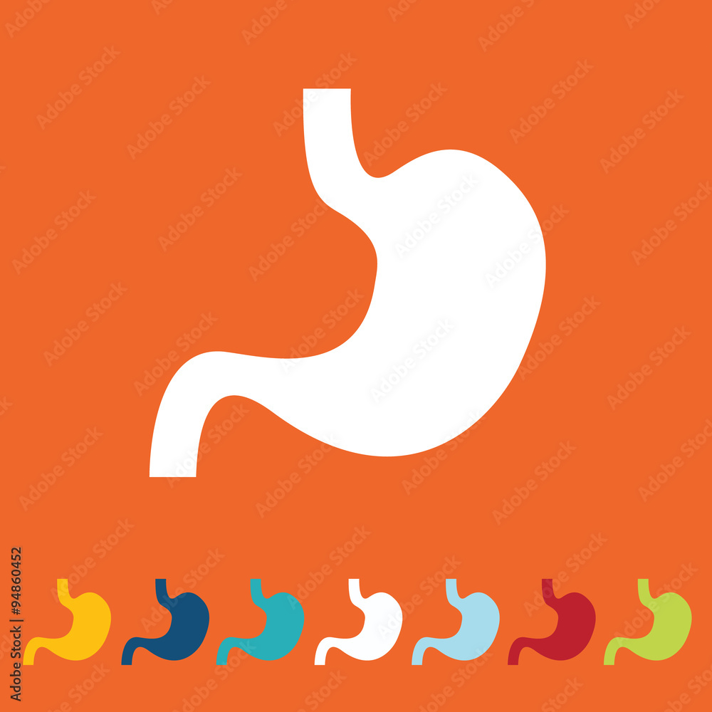 Flat design: stomach Flat design: stomach