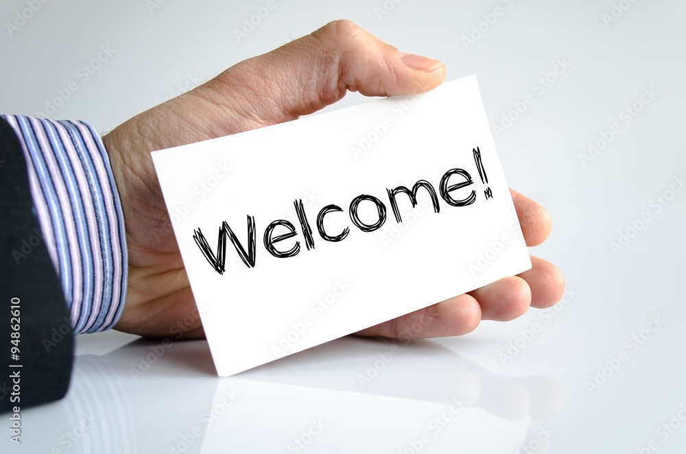 Welcome text concept Welcome text concept