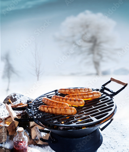 Winter grill or barbecue