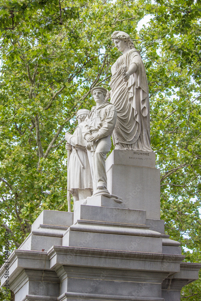 Civil War Monument In Honor of The Men of Charlestown