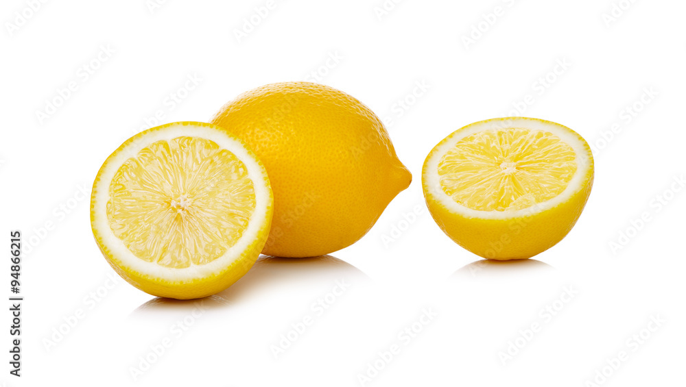 Fresh lemon isolated on white background Fresh lemon isolated on white background