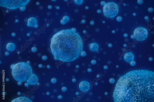 3D Isolated Human Cell Background.