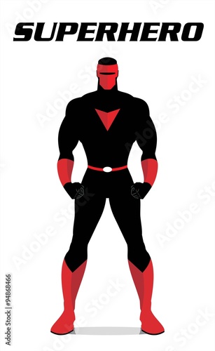 superhero. standing superhero. masked superhero