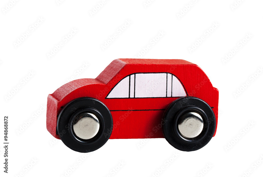 A small simplle wooden jeep car