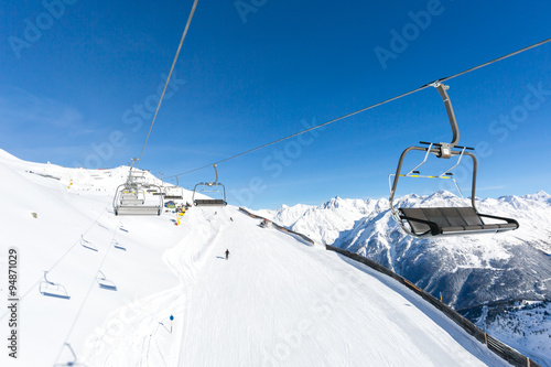 Chair lift and ski slope
