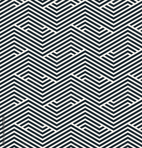 seamless monochrome striped geometric pattern