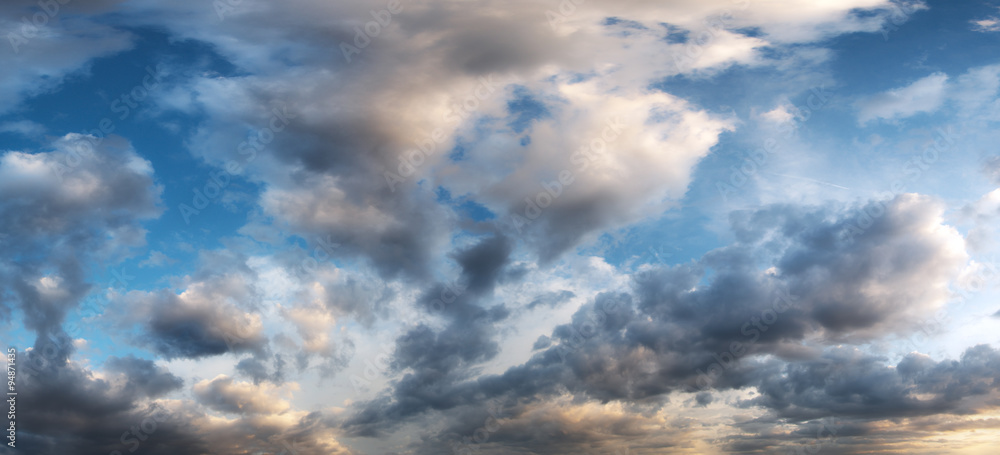 Sky with clouds panorama.