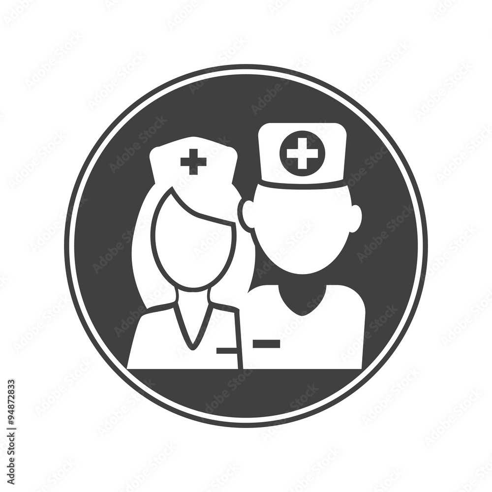 Doctor and nurse icon