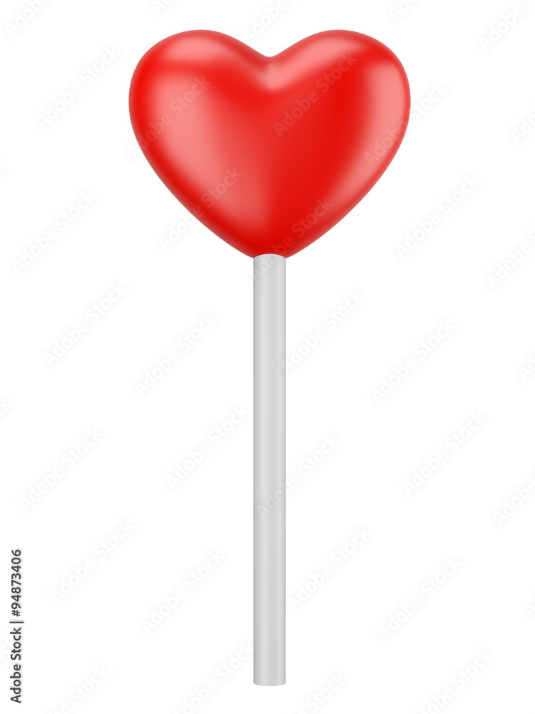 Heart candy lollipop.