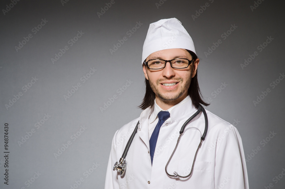 Young doctor male with stethoscope Young doctor male with stethoscope