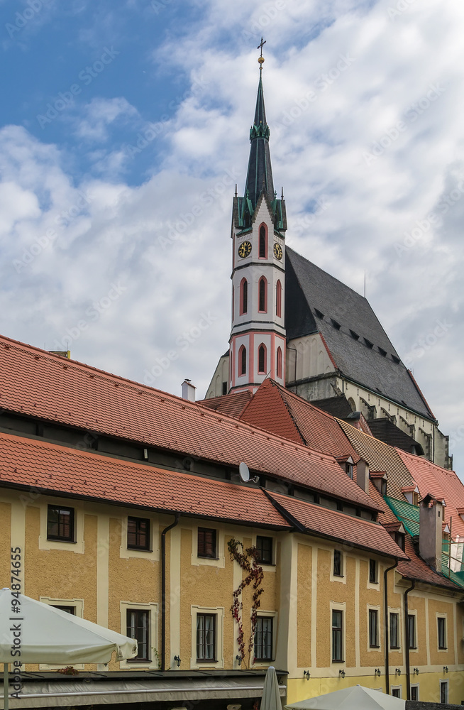 Obraz premium St. Vitus Church, Cesky Krumlov, Czech republic