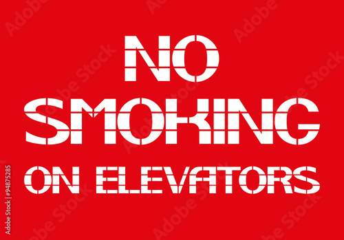 No smoking on elevators