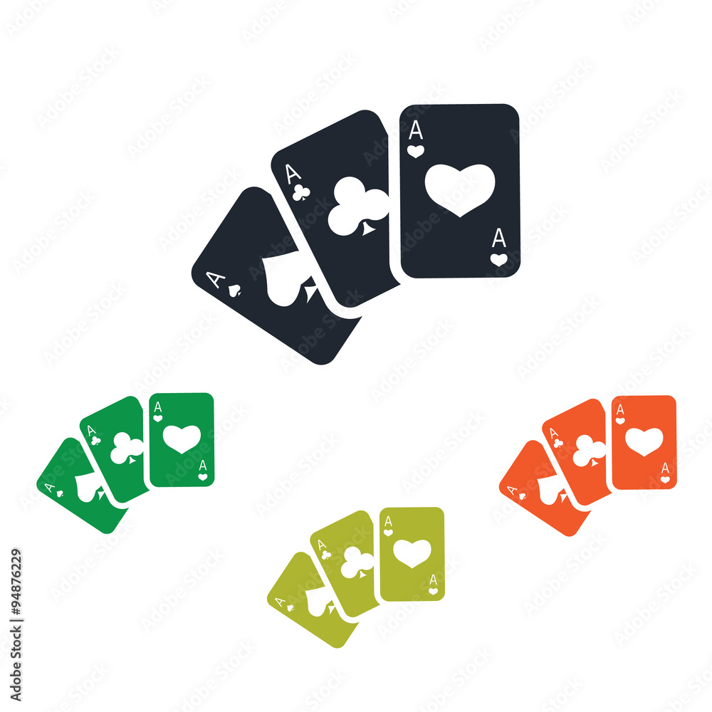 Three playing cards icon Three playing cards icon