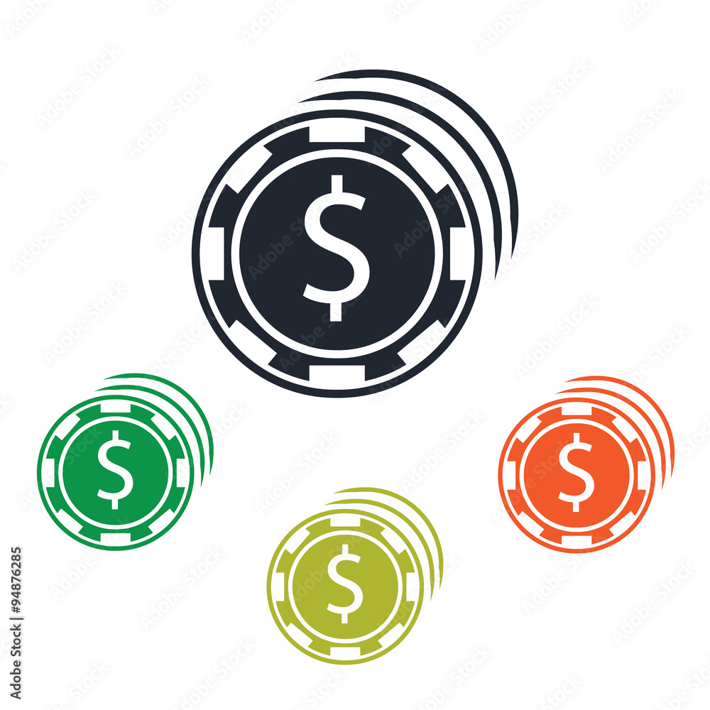 Pile of casino chips icon Pile of casino chips icon