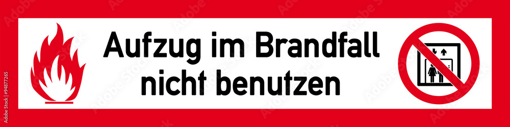 snr1 Schild-Neu-Rechteckig - Aufzug im Brandfall nicht benutzen - 4zu1 g4018 snr1 Schild-Neu-Rechteckig - Aufzug im Brandfall nicht benutzen - 4zu1 g4018