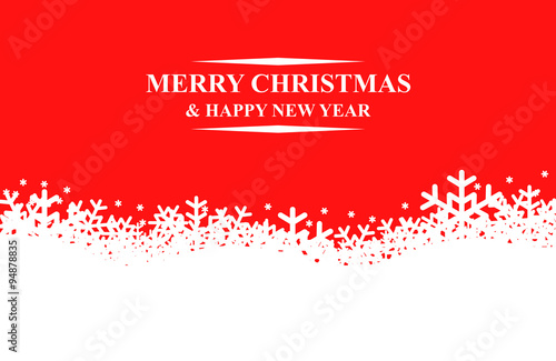 Greeting Christmas background with snowflakes