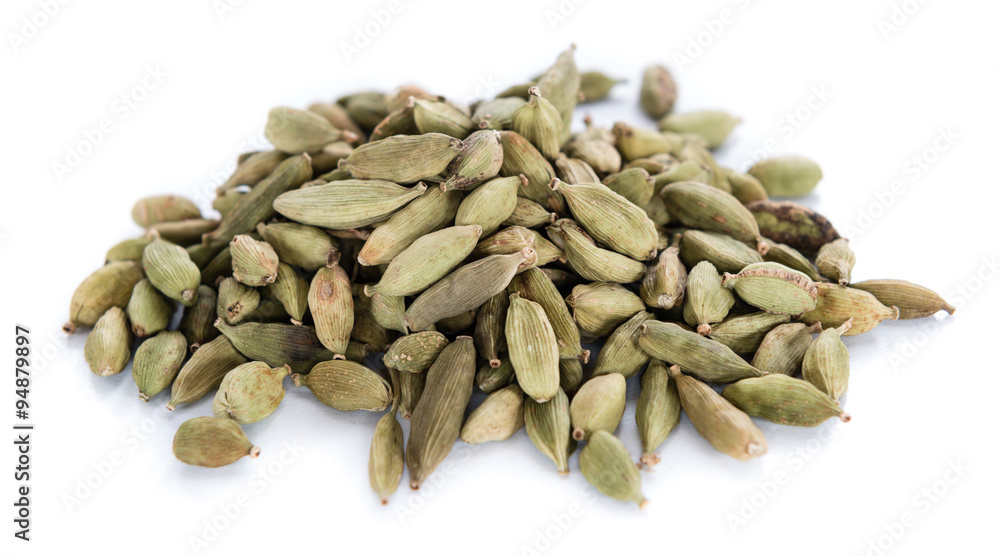 Cardamon Seeds isolated on white Cardamon Seeds isolated on white