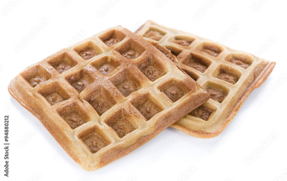 Fresh made Waffles (isolated on white) Fresh made Waffles (isolated on white)